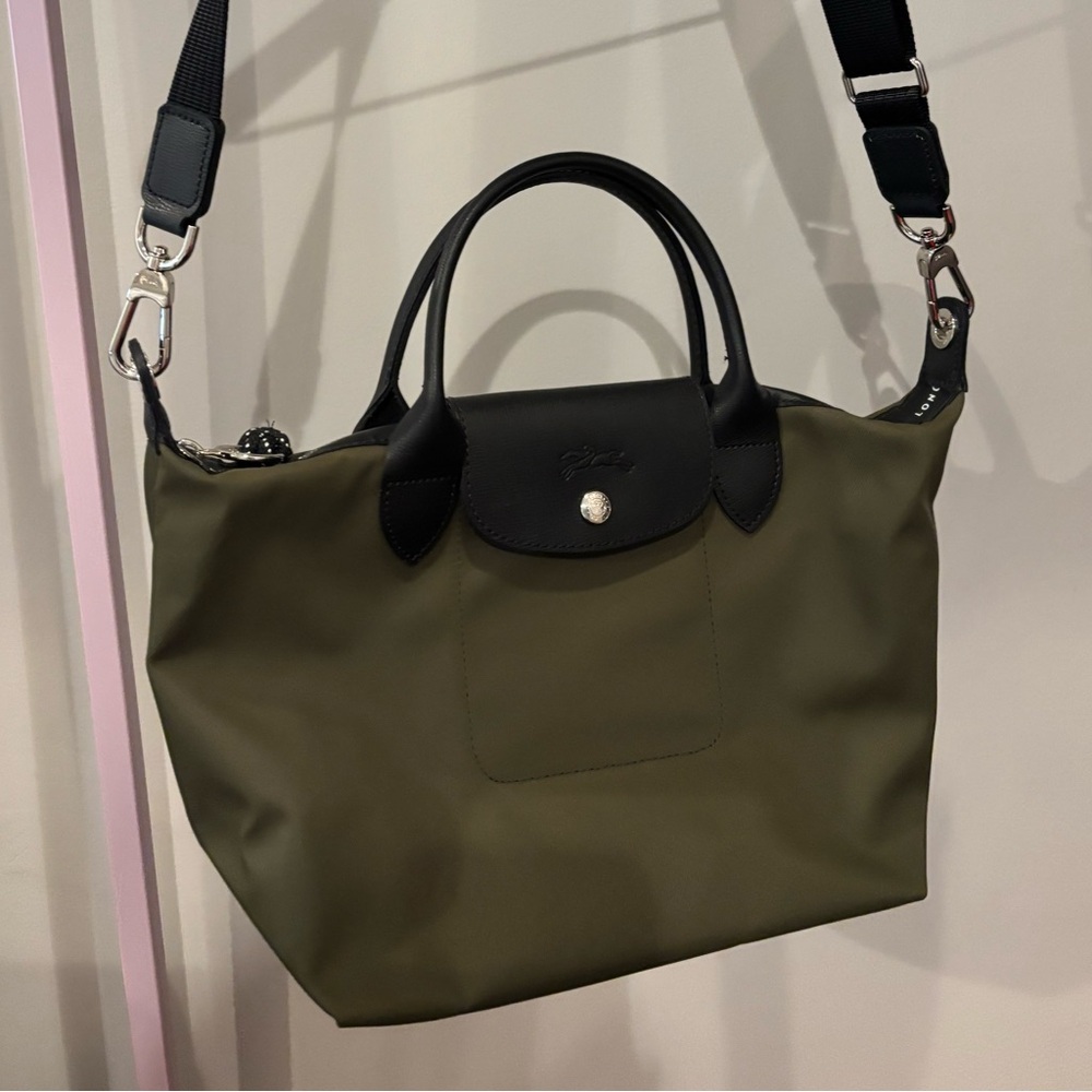 Longchamp Olive Green Bag with Strap